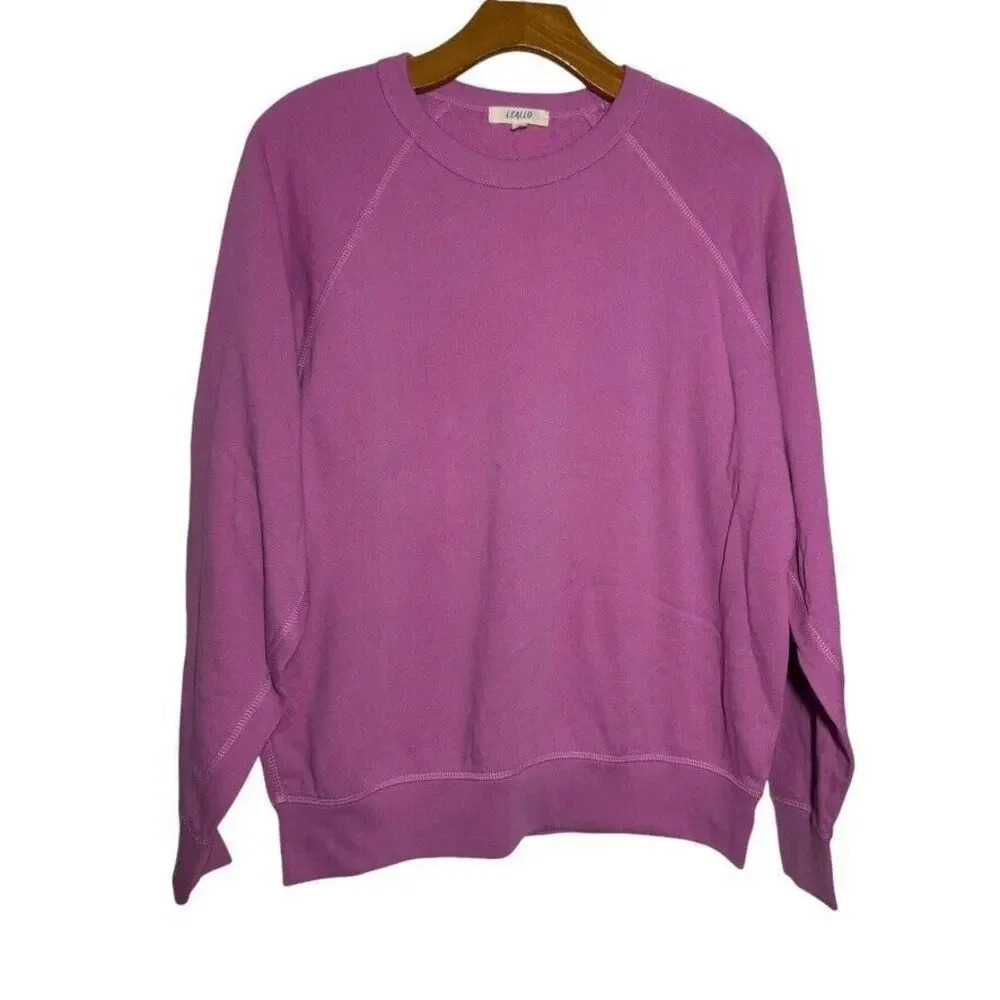 Leallo Women's Pink Crewneck Sweatshirt size M